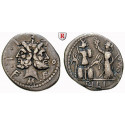 Roman Republican Coins, M. Furius, Denarius 119 BC, vf