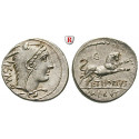 Roman Republican Coins, L. Thorius Balbus, Denarius 105 BC, xf-unc