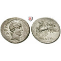 Roman Republican Coins, C. Vibius, Denarius 90 BC, xf