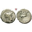 Roman Republican Coins, Anonymous, Denarius 157-156 BC, nearly xf