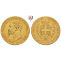 Italy, Kingdom Of Sardinia, Vittorio Emanuele II, 20 Lire 1860, 5.81 g fine, vf