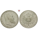 German Empire, Württemberg, Wilhelm II., 5 Mark 1902, F, vf-xf / xf, J. 176