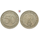 Third Reich, Standard currency, 50 Reichspfennig 1939, E, xf, J. 365