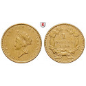USA, Dollar 1855, 1.5 g fine, nearly vf