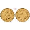 USA, Dollar 1861, 1.5 g fine, vf-xf