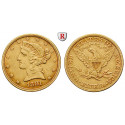 USA, 5 Dollars 1881, 7.52 g fine, good vf