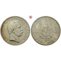 German Empire, Hessen, Ludwig III., 5 Mark 1876, H, vf, J. 67