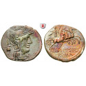 Roman Republican Coins, L. Postumius Albinus, Denarius, good vf