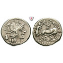 Roman Republican Coins, Sext. Pompeius Fostlus, Denarius 137 BC, vf-xf