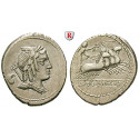 Roman Republican Coins, L. Iulius Bursio, Denarius 85 BC, vf