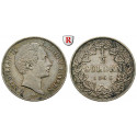 Bavaria, Kingdom, Maximilian II., 1/2 Gulden 1856, vf