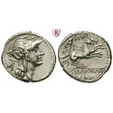 Roman Republican Coins, D. Silanus, Denarius 91 BC, xf