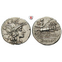 Roman Republican Coins, Aurelius Rufus, Denarius, nearly xf