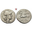 Roman Republican Coins, M. Tullius, Denarius 120 BC, vf-xf