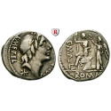 Roman Republican Coins, L. Metellus and A. Albinus, Denarius 96 BC, vf