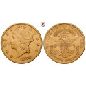 USA, 20 Dollars 1878, 30.09 g fine, vf-xf