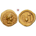 Roman Republican Coins, Caius Iulius Caesar, Aureus 46 BC, nearly xf