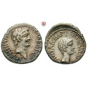 Roman Republican Coins, Octavianus and Marcus Antonius, Denarius 41 BC, vf-xf / xf