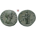 Roman Imperial Coins, Faustina Senior, wife of  Antoninus Pius, Sestertius after 141, vf