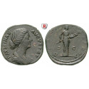 Roman Imperial Coins, Faustina Junior, wife of  Marcus Aurelius, Sestertius 161-176, vf