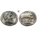 Roman Republican Coins, Q. Caecilius Metellus, Denarius 47-46 BC, vf-xf