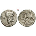 Roman Republican Coins, C. Servilius Vatia, Denarius 127 BC, vf-xf