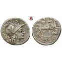 Roman Republican Coins, C. Antestius, Denarius 146 BC, vf
