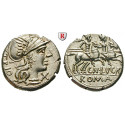 Roman Republican Coins, Cn. Lucretius Trio, Denarius 136 BC, xf-unc