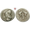 Roman Republican Coins, L. Titurius Sabinus, Denarius, vf