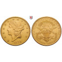 USA, 20 Dollars 1896, 30.09 g fine, nearly xf