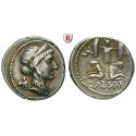 Roman Republican Coins, Caius Iulius Caesar, Denarius 46-45 BC, good vf