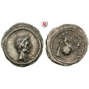 Roman Republican Coins, Caius Iulius Caesar, Denarius 42 BC, vf / vf-xf