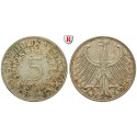 Federal Republic, Standard currency, 5 DM 1958, J, vf, J. 387
