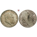 German Empire, Bayern, Luitpold, Prinzregent, 5 Mark 1911, D, xf / xf-unc, J. 50