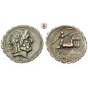 Roman Republican Coins, Q. Antonius Balbus, Denarius, serratus 83-82 BC, good vf