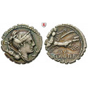 Roman Republican Coins, Ti. Claudius Nero, Denarius, serratus 79 BC, good vf