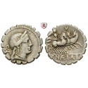 Roman Republican Coins, C.Naevius Balbus, Denarius, serratus 79 BC, vf