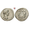 Roman Imperial Coins, Augustus, Denarius 2 BC-4 AD, nearly xf / good vf
