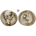 Roman Imperial Coins, Augustus, Denarius 12 BC, vf