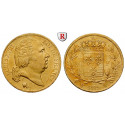 France, Louis XVIII, 20 Francs 1819, 5.81 g fine, nearly xf