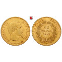 France, Napoleon III, 10 Francs 1858, 2.9 g fine, vf
