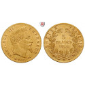 France, Napoleon III, 5 Francs 1866, 1.45 g fine, vf-xf / xf