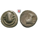 Boiotia, Federal coinage, Obolos 387-374 BC, vf