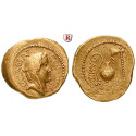 Roman Republican Coins, Caius Iulius Caesar, Aureus 46 BC, xf