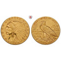 USA, 2 1/2 Dollars 1911, 3.76 g fine, xf