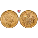 Sweden, Oskar II., 20 Kronor 1877, 8.06 g fine, xf / xf-unc