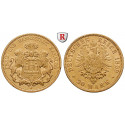German Empire, Hamburg, 20 Mark 1889, J, vf, J. 210