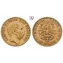 German Empire, Sachsen, Albert, 10 Mark 1877, E, vf, J. 261