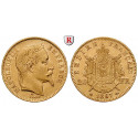 France, Napoleon III, 20 Francs 1867, 5.81 g fine, xf