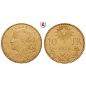 Switzerland, Swiss Confederation, 10 Franken 1911, 2.9 g fine, vf-xf
